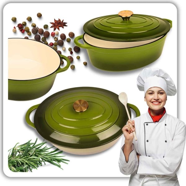 блин для запікання чавунна емальована gęsiarka 6l HAGE (6 л)