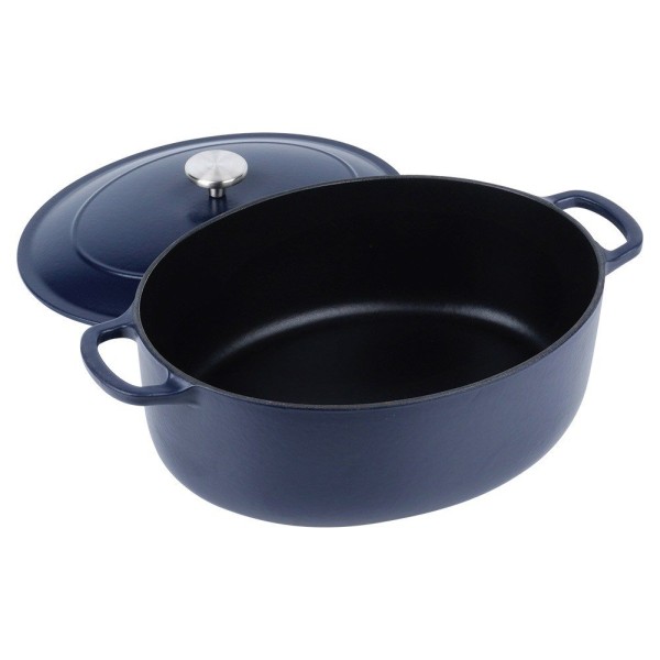 Глибока форма для випікання, LITINA, ORION 127037 гусенниця чавунна емальована 6 л (для духовки)