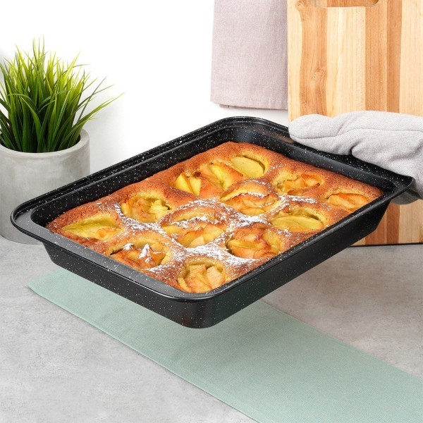 Brytfanna VILDE 279025 — brytfanna do piekarnika 37,5×25,5×5 cm, granitowa