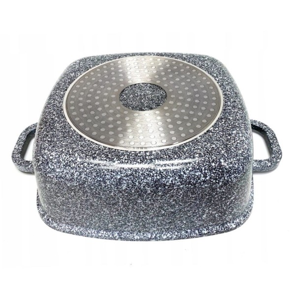 BRYTFANNA GARNEK KWADRATOWY 3.5L 22cm ZILNER GREY ZL-7058