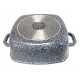 BRYTFANNA GARNEK KWADRATOWY 3.5L 22cm ZILNER GREY ZL-7058