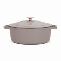 Чавунна емальована сковорода для запікання 4,65 л 30 см BERLINGER HAUS STRONG MOLD TAUPE BH-6541