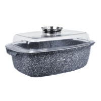 Brytfanna Zilner ZL-7075 marmurowa 5.5L 32cm idealna do pieczenia i duszenia potraw