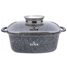 Garnek kwadratowy Zilner ZL-7059 5.5L 26cm Brytfanna do pieczenia i duszenia w kuchni