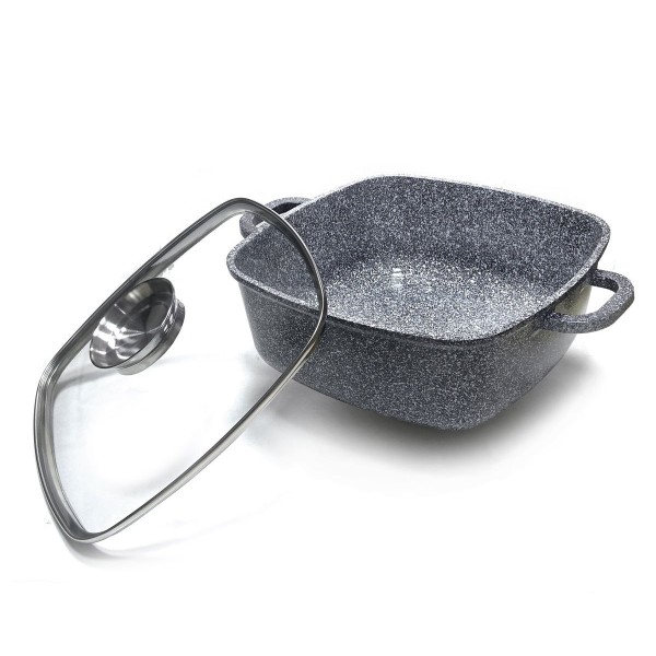 Garnek kwadratowy Zilner ZL-7059 5.5L 26cm Brytfanna do pieczenia i duszenia w kuchni