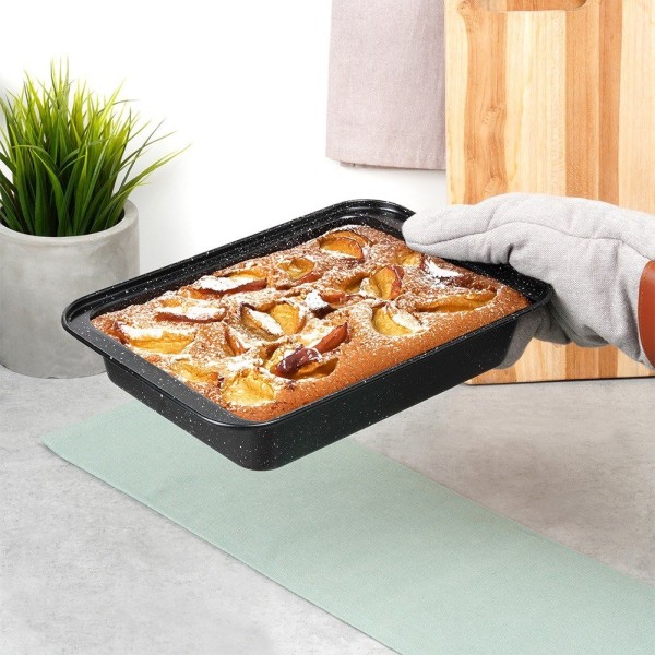 Brytfanna VILDE 279024 — brytfanna do piekarnika 28x19x5 cm, powłoka granitowa