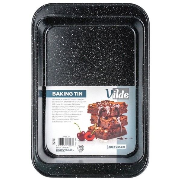 Brytfanna VILDE 279024 — brytfanna do piekarnika 28x19x5 cm, powłoka granitowa