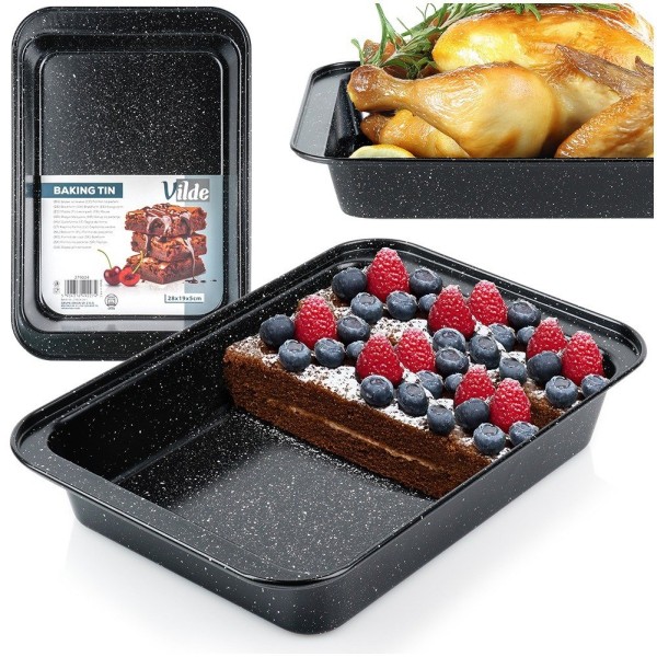 Brytfanna VILDE 279024 — brytfanna do piekarnika 28x19x5 cm, powłoka granitowa