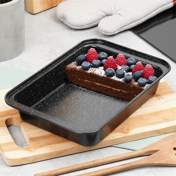 Brytfanna VILDE 279024 — brytfanna do piekarnika 28x19x5 cm, powłoka granitowa