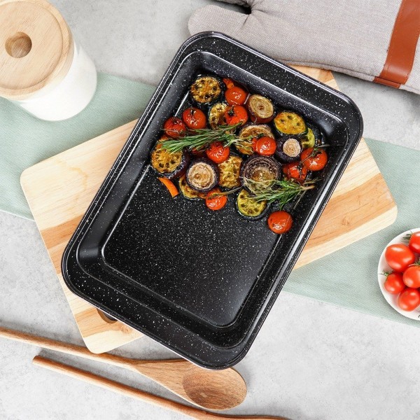 Brytfanna VILDE 279024 — brytfanna do piekarnika 28x19x5 cm, powłoka granitowa