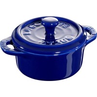 Brytfanna Staub Mini Cocotte okrągła 200 ml niebieska do pieczenia i serwowania