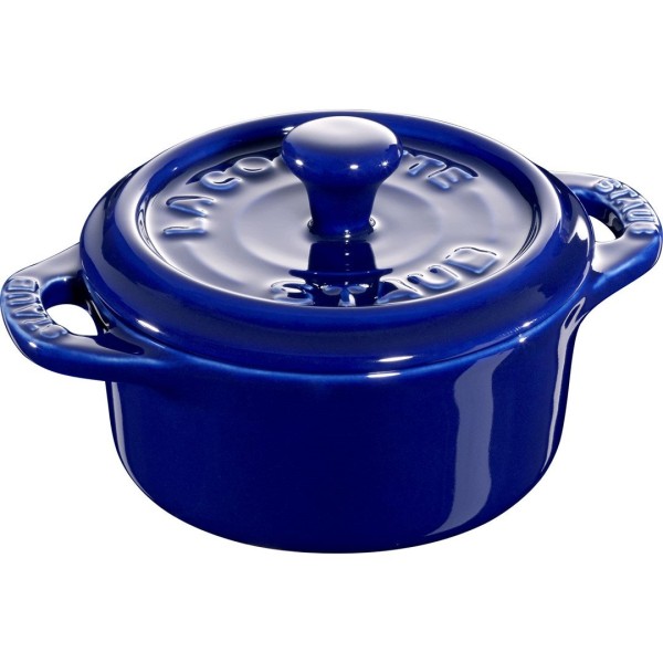 Каструля Staub Mini Cocotte, 200 мл, кругла, синя для приготування та сервірування