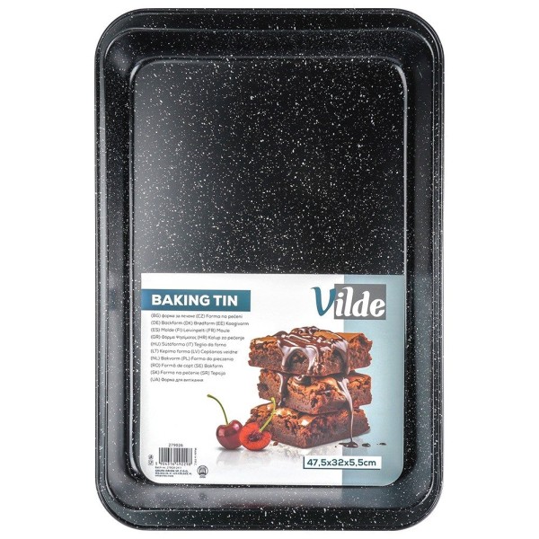 Brytfanna VILDE 279026 — brytfanna do piekarnika 47,5×32×5,5 cm, granitowa