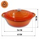 Чавунна емальована гуска для запікання HAGE ORANGE 6L (6 л)