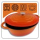 Чавунна емальована гуска для запікання HAGE ORANGE 6L (6 л)