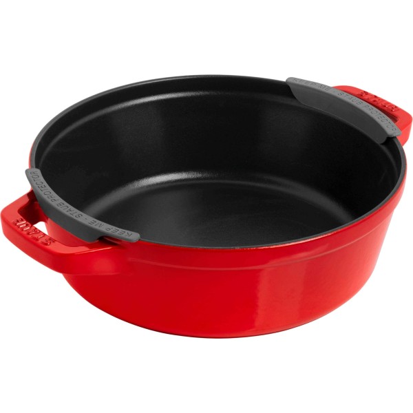 Zestaw brytfann Staub 3 szt. z pokrywką 24 cm czerwony