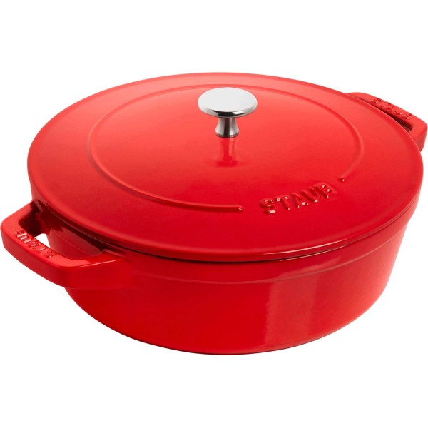Zestaw brytfann Staub 3 szt. z pokrywką 24 cm czerwony