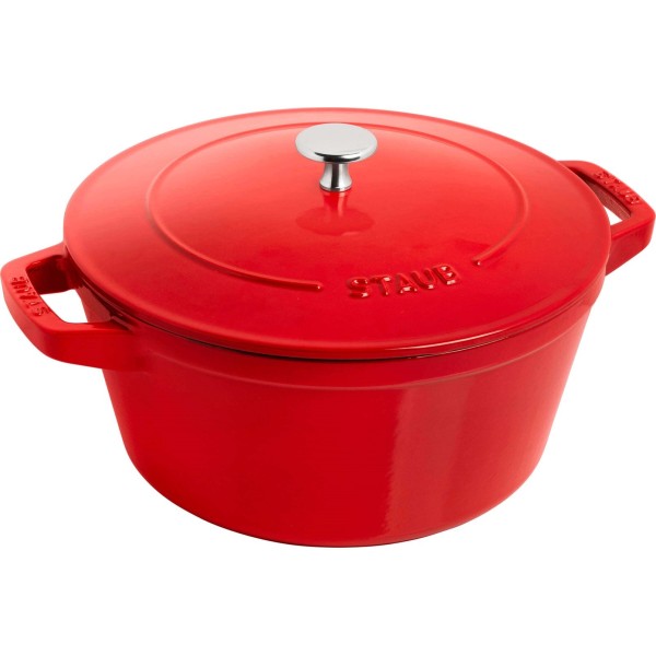 Zestaw brytfann Staub 3 szt. z pokrywką 24 cm czerwony