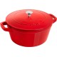 Zestaw brytfann Staub 3 szt. z pokrywką 24 cm czerwony