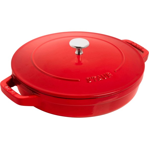 Zestaw brytfann Staub 3 szt. z pokrywką 24 cm czerwony