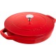 Zestaw brytfann Staub 3 szt. z pokrywką 24 cm czerwony