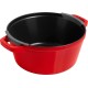 Zestaw brytfann Staub 3 szt. z pokrywką 24 cm czerwony