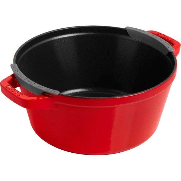 Brytfanna Staub zestaw 2 naczyń 24 cm z pokrywką czerwona