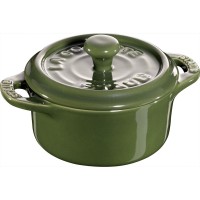 Mini brytfanna Staub Gift Giving okrągła 200 ml zielona do pieczenia i zapiekania