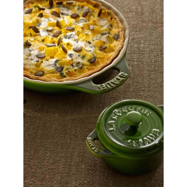 Mini brytfanna Staub Gift Giving okrągła 200 ml zielona do pieczenia i zapiekania