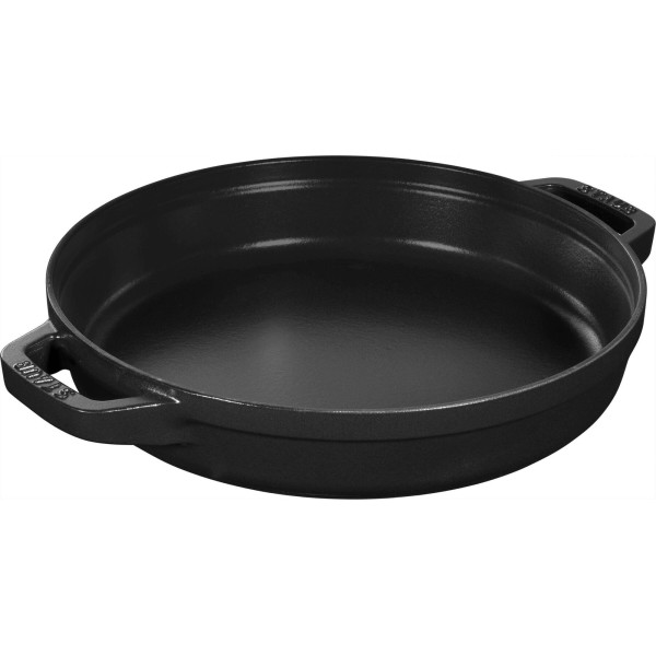 Brytfanna Staub zestaw 3 naczyń z pokrywką 24 cm czarna do gotowania
