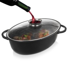 Brytfanna ORION GRANDE 127028 — gęsiarka owalna do piekarnika, granitowa 8L 45×27,5 cm