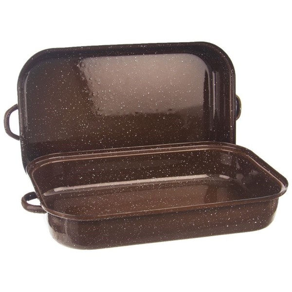 Brytfanna ORION 127022 gęsiarka emaliowana z pokrywką do piekarnika prostokątna 4L