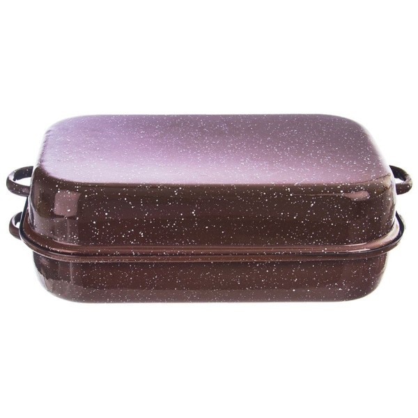 Brytfanna ORION 127022 gęsiarka emaliowana z pokrywką do piekarnika prostokątna 4L