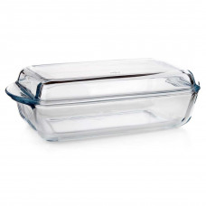 BRYTFANNA SZKLANA ŻAROODPORNA 4,1L Z POKRYWĄ NACZYNIE ŻAROODPORNE