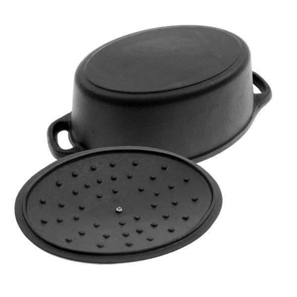 Жаровня чавунна, Krisberg KS-2553 4.7 л (29 см) — для запікання та сковорідного грилювання