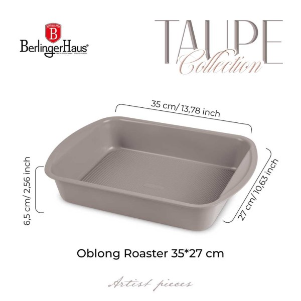 Brytfanna Berlinger Haus BH-7913 Tytanowa 35x27 cm do pieczenia taupe