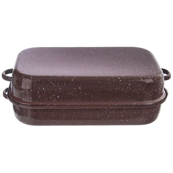 Brytfanna Orion 127023 gęsiarka emaliowana z pokrywką 14L 46×27,5 cm do piekarnika