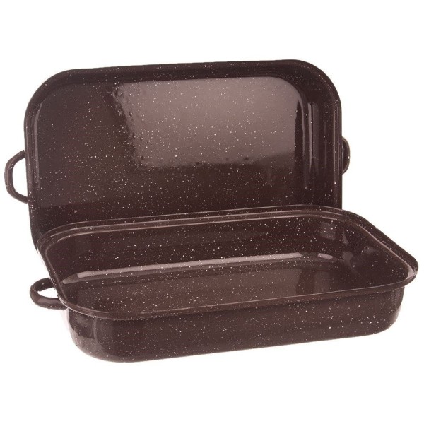 Brytfanna Orion 127023 gęsiarka emaliowana z pokrywką 14L 46×27,5 cm do piekarnika