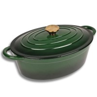 EMALIOWANA BRYTFANNA ŻELIWNA GĘSIARKA 6L HAGE ZIELONA