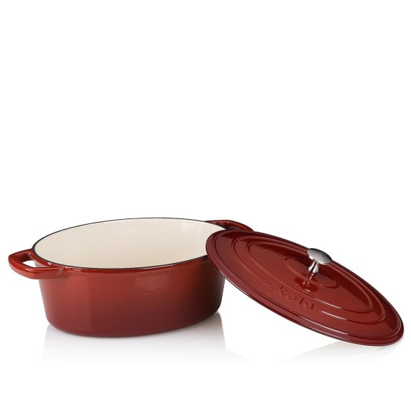 Форма для випікання, KELA Calido, овальна з кришкою 4 л, червона — для запікання та сервірування