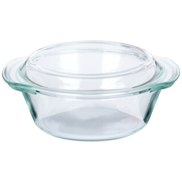 Скляне жаростійке посуд VILDE 259600, для запікання, комплект 1 л + 270 мл з кришкою