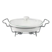 Жароміцне посуд Maestro MR-11460-74 з кришкою та підігрівачем 2.2 л для приготування та сервірування