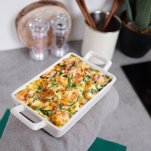 Жаростійкий посуд, HIT, 259200 — порцелянове прямокутне біле 20×10×4 см, 300 мл для запікання та сервірування