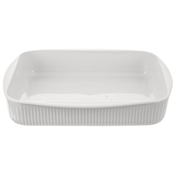 Жароміцне блюдо, ORION, 129809, порцеляна біле прямокутне 30,5×24,5×5,5 см, 2.2 л (для запікання та сервірування)