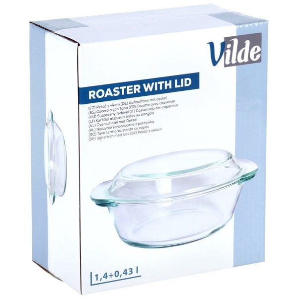 Набір жаростійких форм VILDE 259601, зі скляною кришкою, 1.4 л + 430 мл — для запікання на кухні