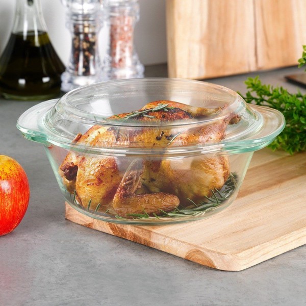 Набір жаростійких форм VILDE 259601, зі скляною кришкою, 1.4 л + 430 мл — для запікання на кухні