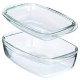 Жаростійке скляне посуд VILDE 259603, для запікання, 3 л + 1.5 л, з кришкою