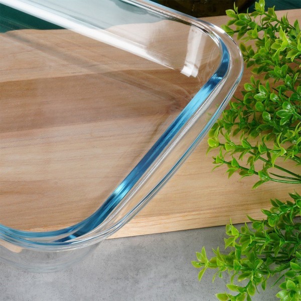 Нагрівальний посуд VILDE 259612, скляне жаростійке для запікання 39.5×24×5 см, 3 л (піч/духовка)