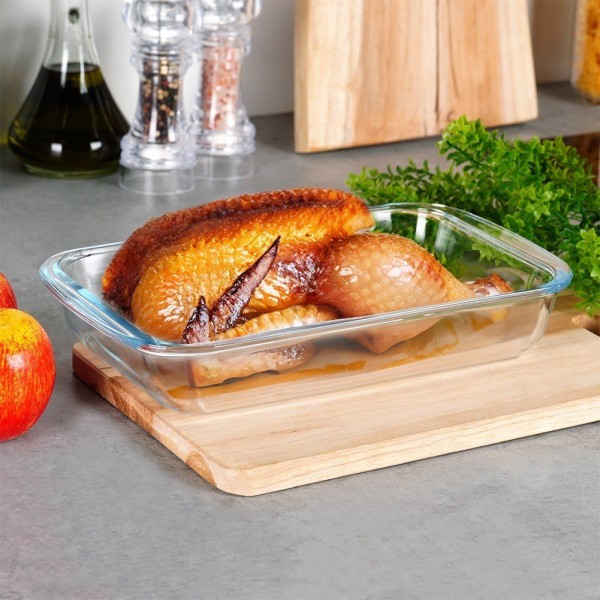 Жаростійке скляне Naczynie VILDE 259610, для запікання в духовці 29.5×17.5×5 см, 1.6 л