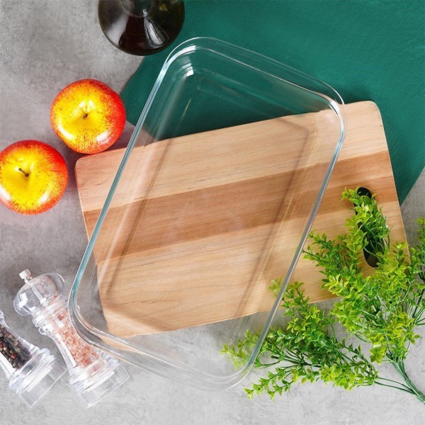 Жароміцне скляне Naczynie VILDE 259611 для запікання 34.5×20.5×5 см, 2.2 л (в духовці)